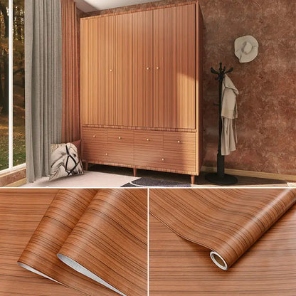 Wood Pattern DIY Self Adhesvie Waterproof Wallpaper Vinyl Wall Stickers Film for Furniture Renovation Stickers Home Stick Decors
