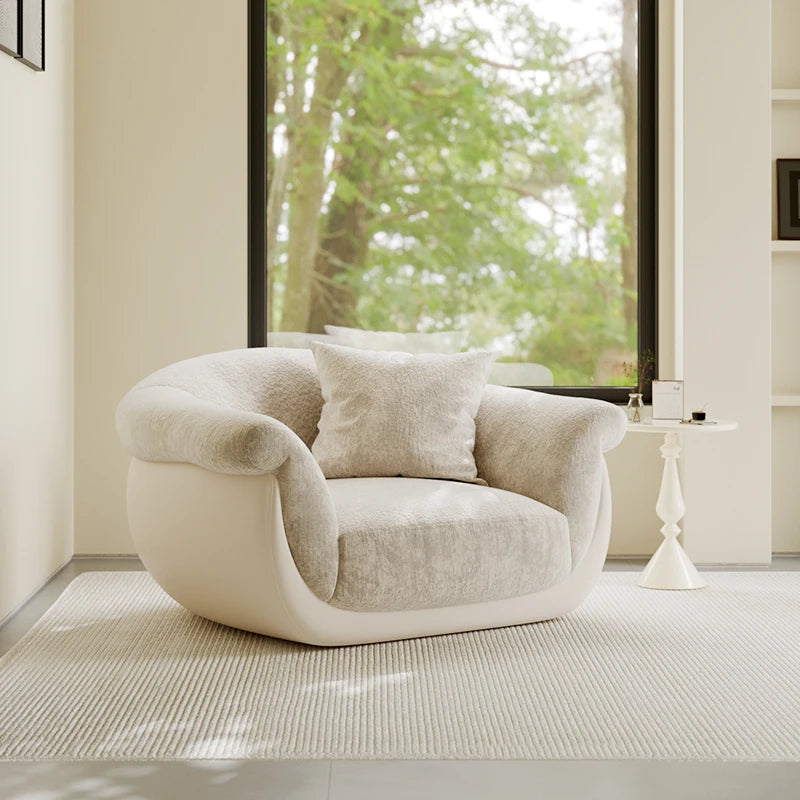 Single Lazy Sofa Living Room Minimalist Comfortable Modern Pink Sofa Small Fabric Divano Soggiorno Di Lusso House Accessories