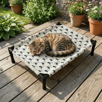 Pet Furniture Non-Slip Dog Marching Bed Moisture Proof Removable Elevated Pet Bed Breathable Washable Cat Sofa Bed Camping