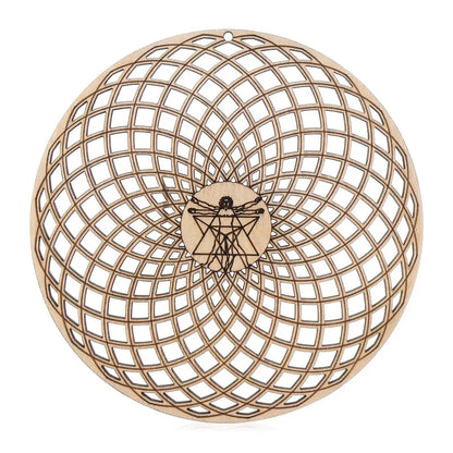 Wooden Wall Sign Flower of Life Shape Laser Cut Wood Wall Art Home Decor Handmade Coasters Craft Making Sacred Geometry Ornament