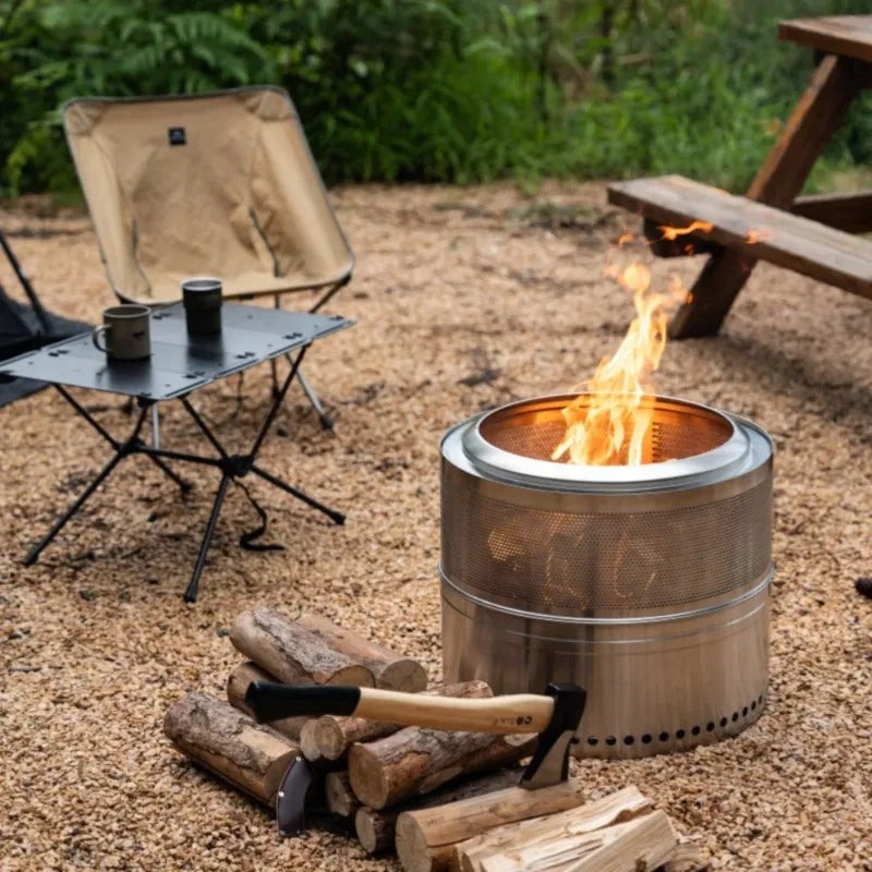 10\" Bonfire Grill Fire Pit Stand with Smokeless Accessory Kit BBQ Grills Cooking Grate