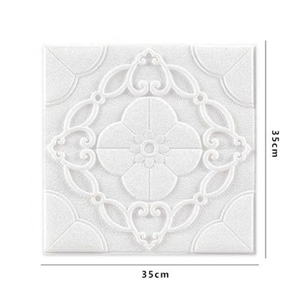 35*35cm 3D Foam Ceiling Waterproof Anti-collision Wall Stickers Peel and Stick Self-adhesive Background Wallpaper Bed Room Decor
