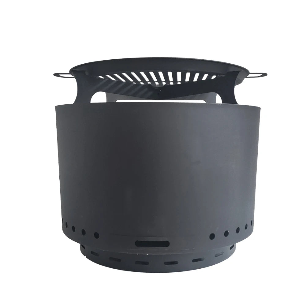 Factory Camp Campfire Smokeless Stove Outdoor Brazier Stainless Steel Fire Pit with Bracket