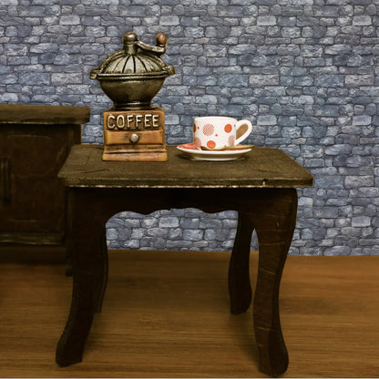 12 Sheets Dollhouse Wallpaper Self Adhesive Stone Pattern for Miniature Wall and Flooring Peel Stick Interior Decor