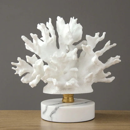 Nordic Style Simulation Coral Resin Decoration, Simple Model Room Living Room TV Cabinet Coffee Table Home Furnishings