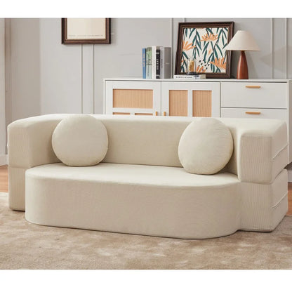 Living Room Compressed Sofa Bed, Memory Foam Modular Couch, Space Saving Modern Furniture Set