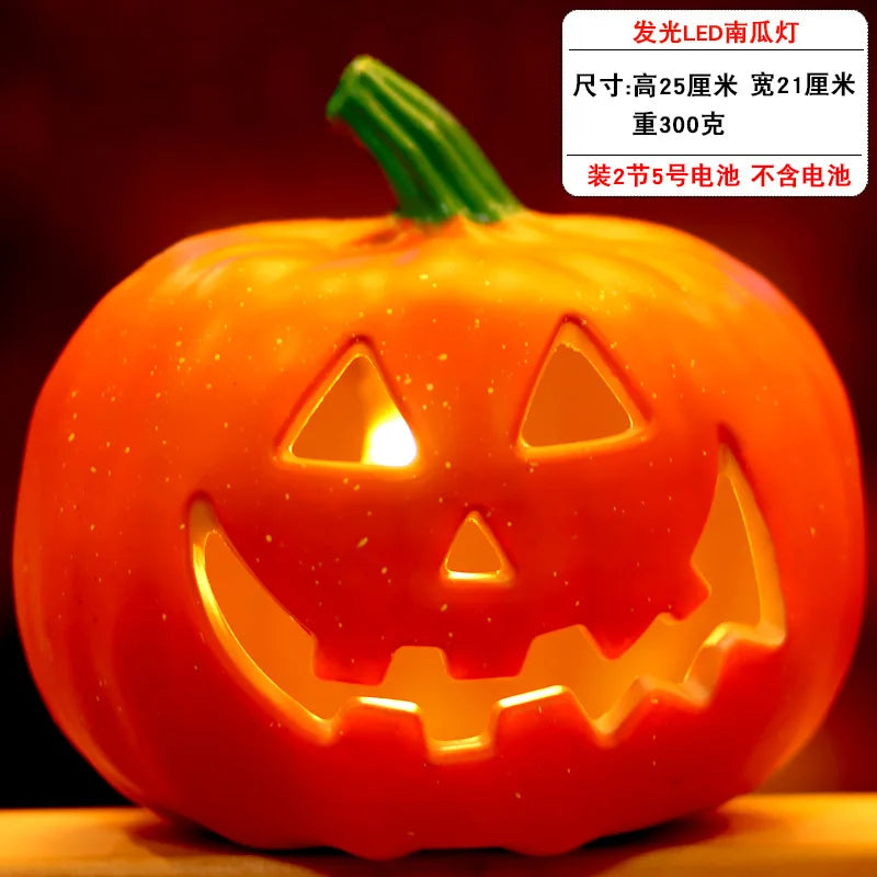 Halloween Glowing Pumpkin Decor LED Triple Layer Light Up Pumpkin Decor Battery Powered Festival Theme Home Party Decorations
