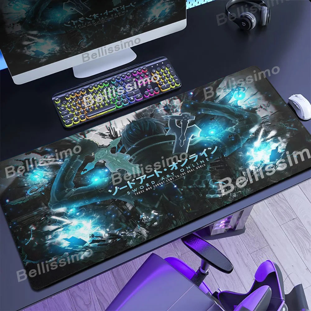 Anime Many Exquisite Wallpaper Sword Art Online SAO Mouse Pad Pretty Asuna Mousepad Non-slip Wear-resistant Game Large Desk Mats