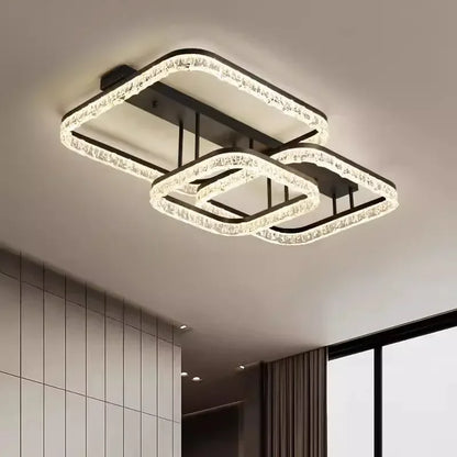 Living Room Main Light Modern Simple Atmosphere Full Spectrum New Light Luxury High-end Ice Pattern Eye Protection Ceiling Lamp