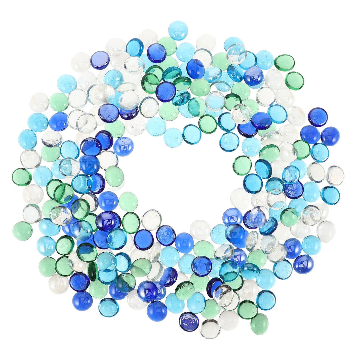 1Bag Fireplace Reflective Glass Beads 17-19Mm Round Decorative Glass Rocks Stones for Propane Fire Pit Indoor Outdoor