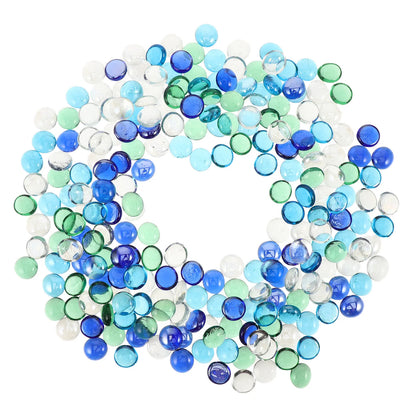 1Bag Fireplace Reflective Glass Beads 17-19Mm Round Decorative Glass Rocks Stones for Propane Fire Pit Indoor Outdoor