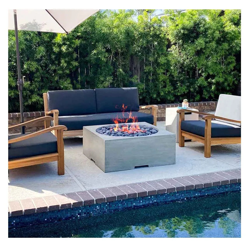 Natural Gas Fire Pit Outdoor Table Top Fire Pit Cement Smokeless Fire Pit