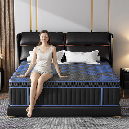 Hybrid Memory Foam Mattress 12/14 Inch Twin Full Queen King Euro Top Medium Firm Bed Mattress in a Box