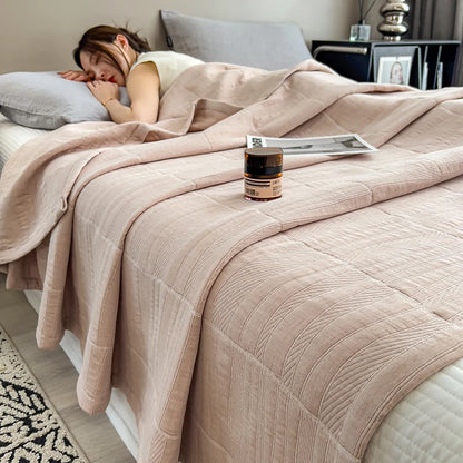 100% Cotton Blanket for Bed Breathable Lightweight Throws Blanket Soft Cozy Home Decoration Large Bed Cover Boho Towel Blankets