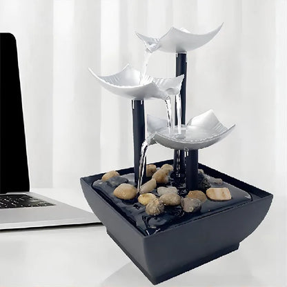 Office Home  Decoration Water Fountain Indoor Waterfall for Interior Decoration Office Home Tabletop Feng Shui Water Landscape