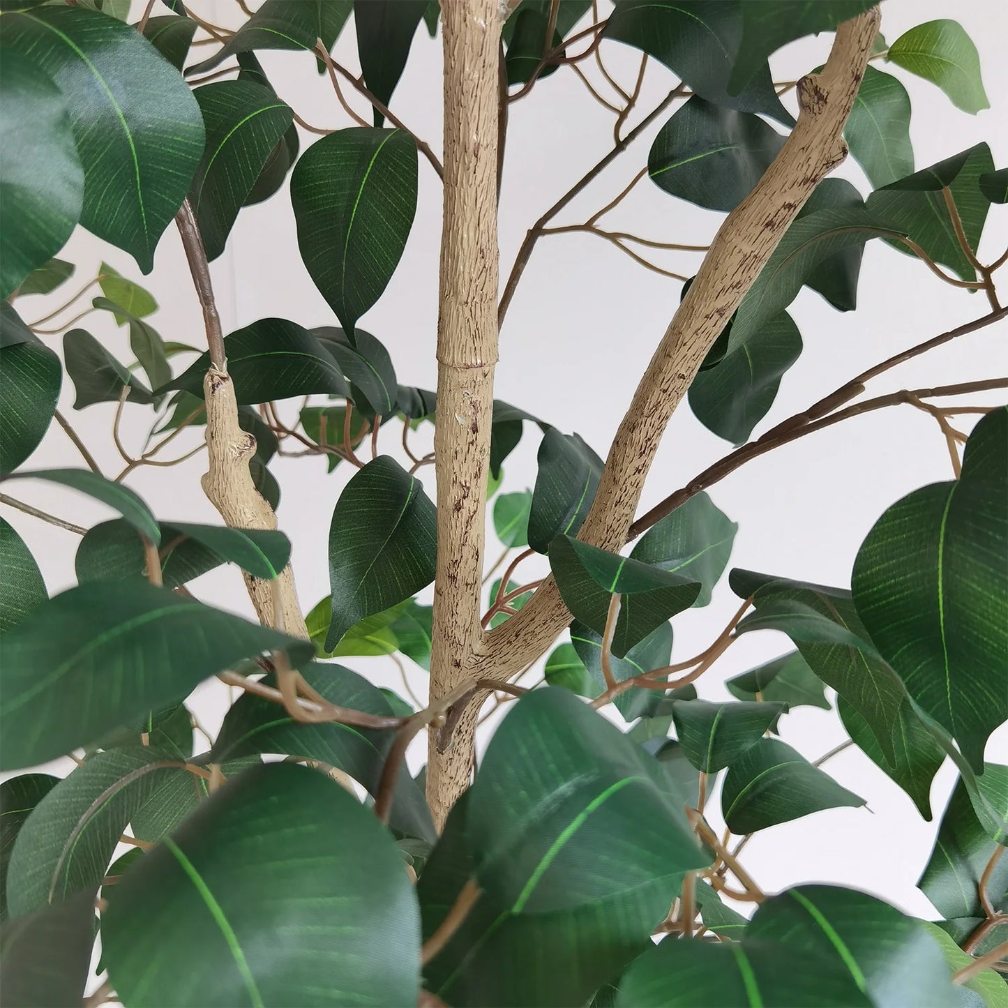 2.1M 82.68in Artificial Banyan Tree Faux Silk Plant Realistic Trunk Branches Potted Indoor Outdoor Decor 740-210