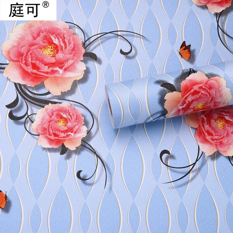Home Decor Retro Floral Wallpaper Renovation of Bedroom and Living Room Decorative Walls