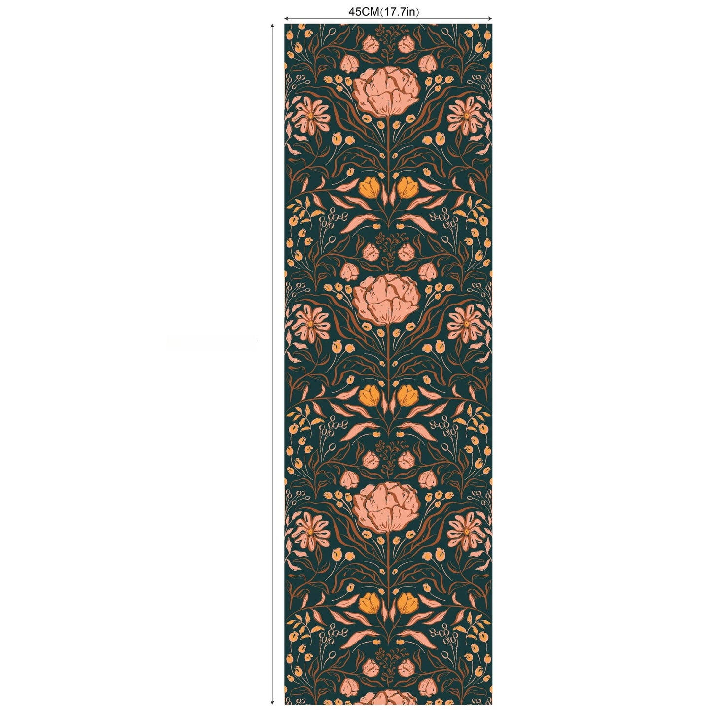 2m/3m Self Adhesive Wallpaper Rural Flowers Retro Plants Background Wall Paper Bedroom Entrance Renovation Wall Sticker
