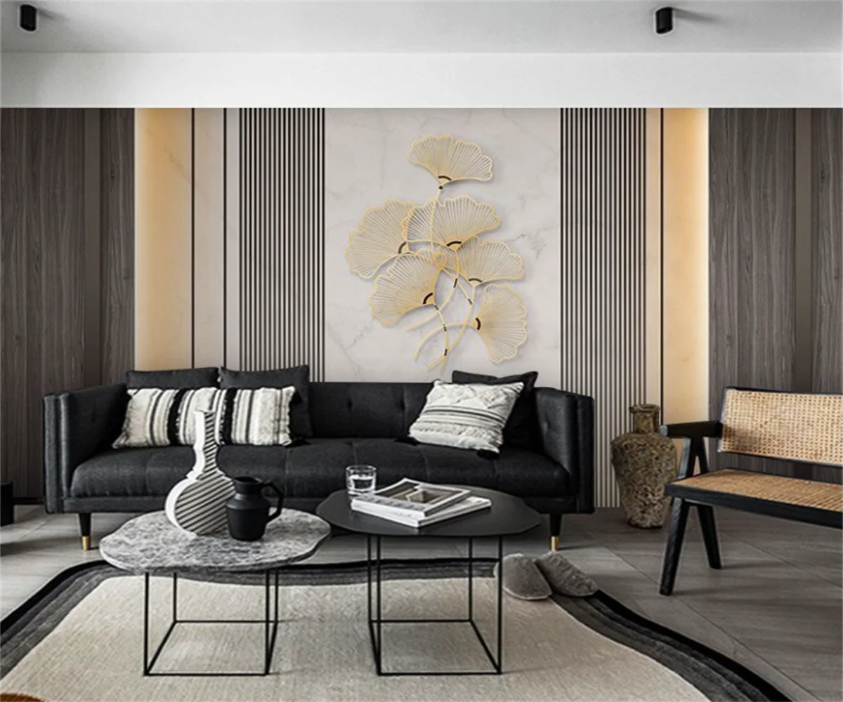 Beibehang Customized Papel De Parede Modern New Wood Fence Abstract Marble Bedroom Living Room Tooling Background Wallpaper