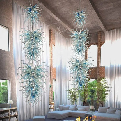 Nordic luxury design modern glass metal floor hotel living room home decoration