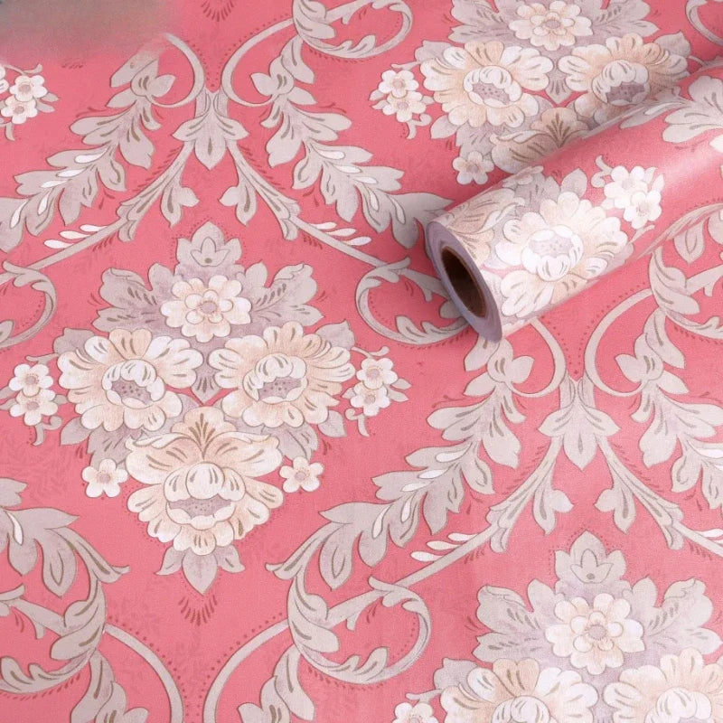Home Decor Retro Floral Wallpaper Renovation of Bedroom and Living Room Decorative Walls