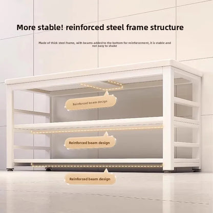 Kitchen Storage Shelf Metal Frame Organizer Stand for Microwave Oven Pantry Furniture for Home Dining Room Restaurant
