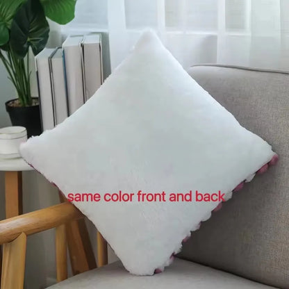 2pcs Artificial Plush Throw Pillow Covers, Suitable for Various Occasions Such as Bedding, Home Decoration, Etc