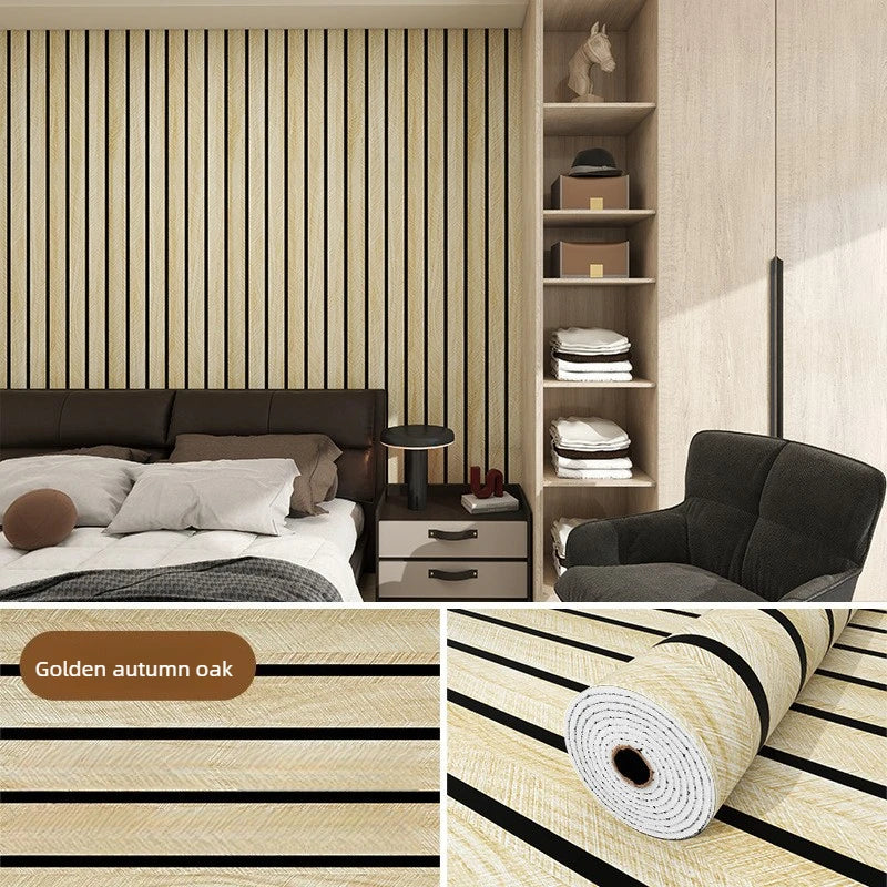3M Thick Brown Grid Peel and Stick Wallpaper Faux Plaid Design Waterproof and Moisture-Proof Ideal for Walls Ceilings Home Decor