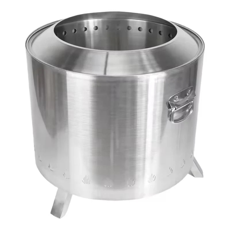 Outdoor Stainless Steel Bonfires Brazier Smokeless Stove Charcoal Portable Camping Fire Pit Wood Burning Lightweight Fireplace