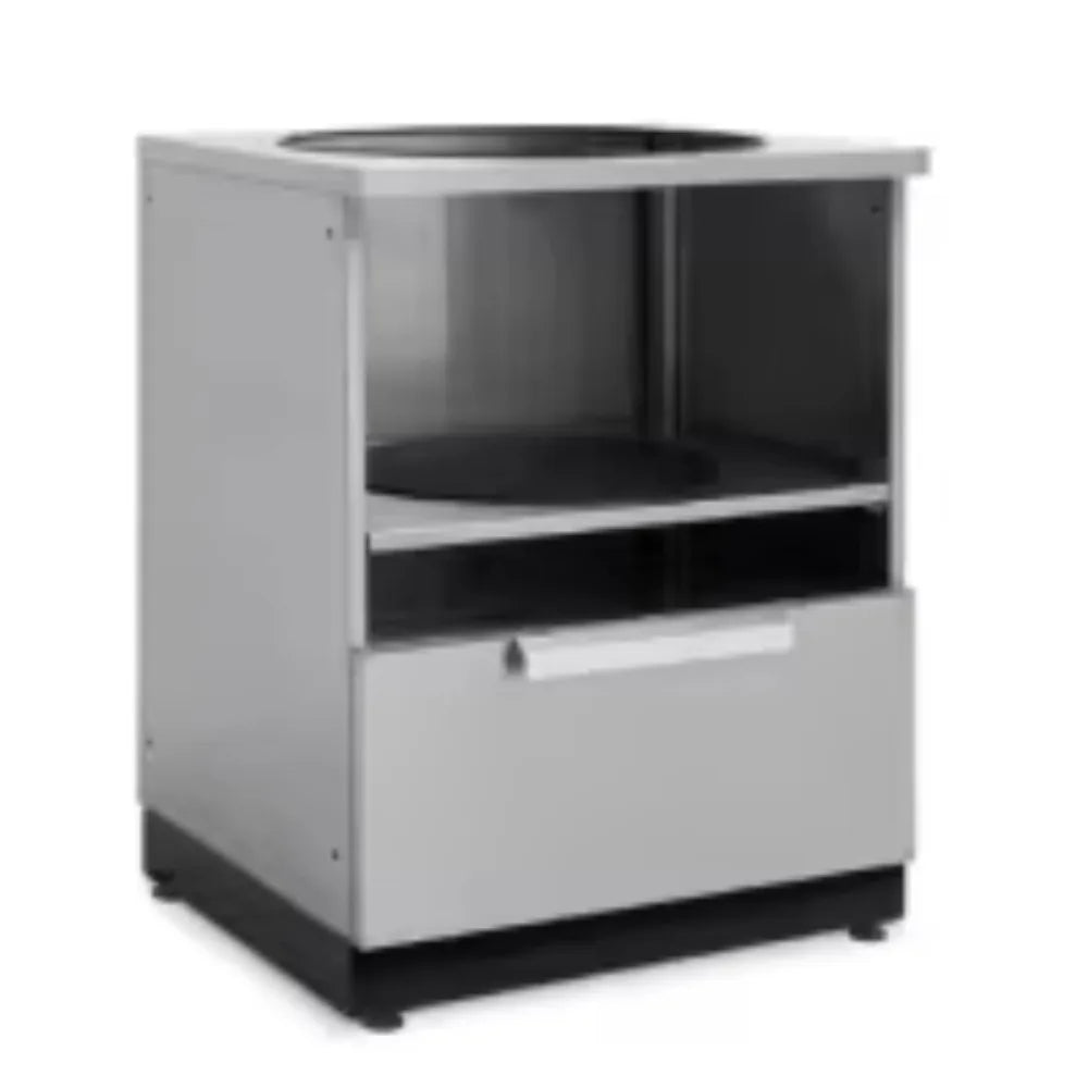 Outdoor Kitchen with Roof Cover Weather-Resistant BBQ Cabinet Set Stainless Steel Garden Kitchen Island with Grill Station