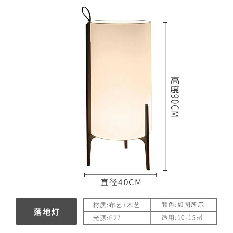 Modern Wooden Desk Lights Japanese Floor Lamps for bedroom Home Decoration Living Room Living Room Hotel Fabric Table Lamp