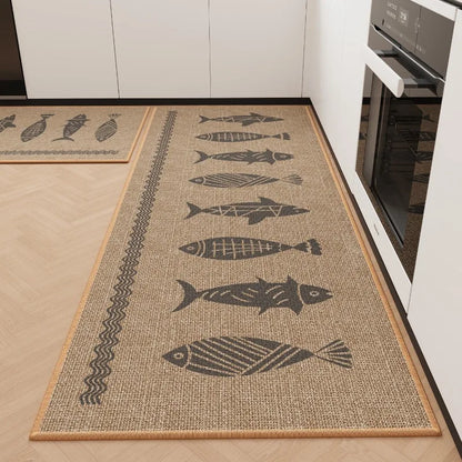 Rugs for Kitchen Floor Mat Anti-slip Dirt-resistant Foot Mats Home Laundry Balcony Oil-proof Mats Washable Easy Clean Rug 양탄자