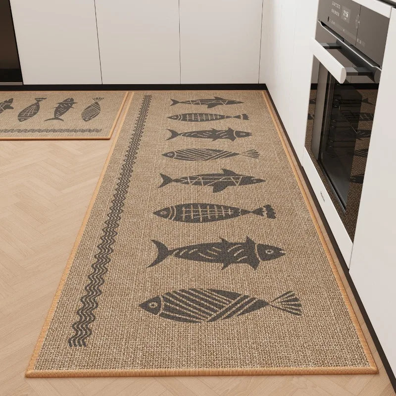 Rugs for Kitchen Floor Mat Anti-slip Dirt-resistant Foot Mats Home Laundry Balcony Oil-proof Mats Washable Easy Clean Rug 양탄자