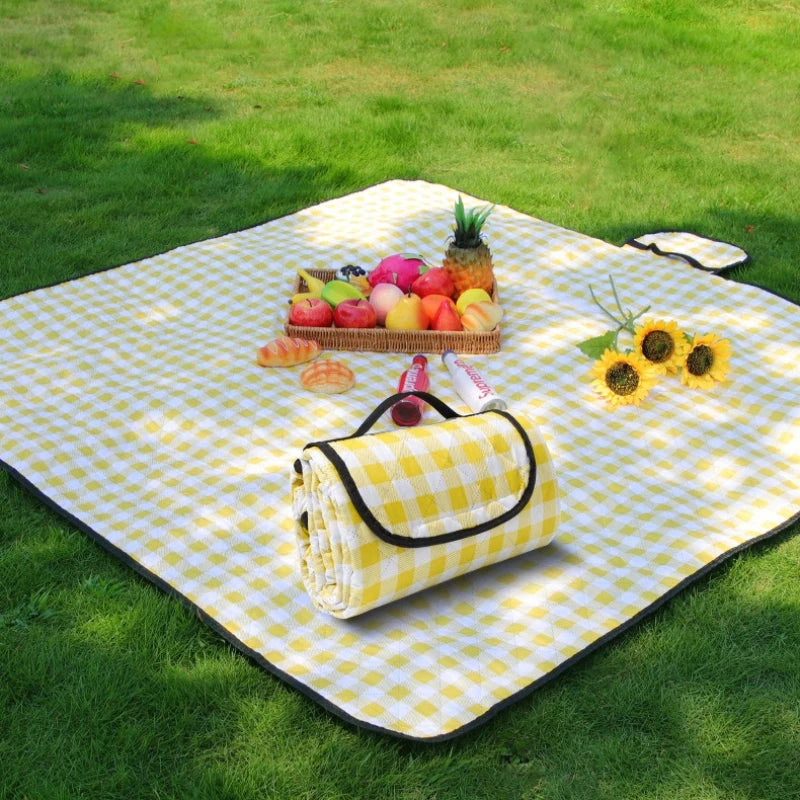 Outdoor Picnic Mat Foldable Large Thickened Waterproof Camping Grass Land Mat Moisture-proof Portable Ground Rug Picnic Cloth