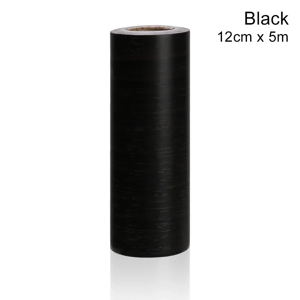 Self-adhesive PVC Waterproof Wood Waist Line Wallpaper Skirting Line Wall Border Stickers Home Decor