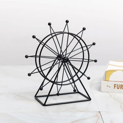 Nordic Iron Ferris Wheel Ornaments Creative Living Room Office Desktop Indoor TV Wine Cabinet Decoration Small Furnishings