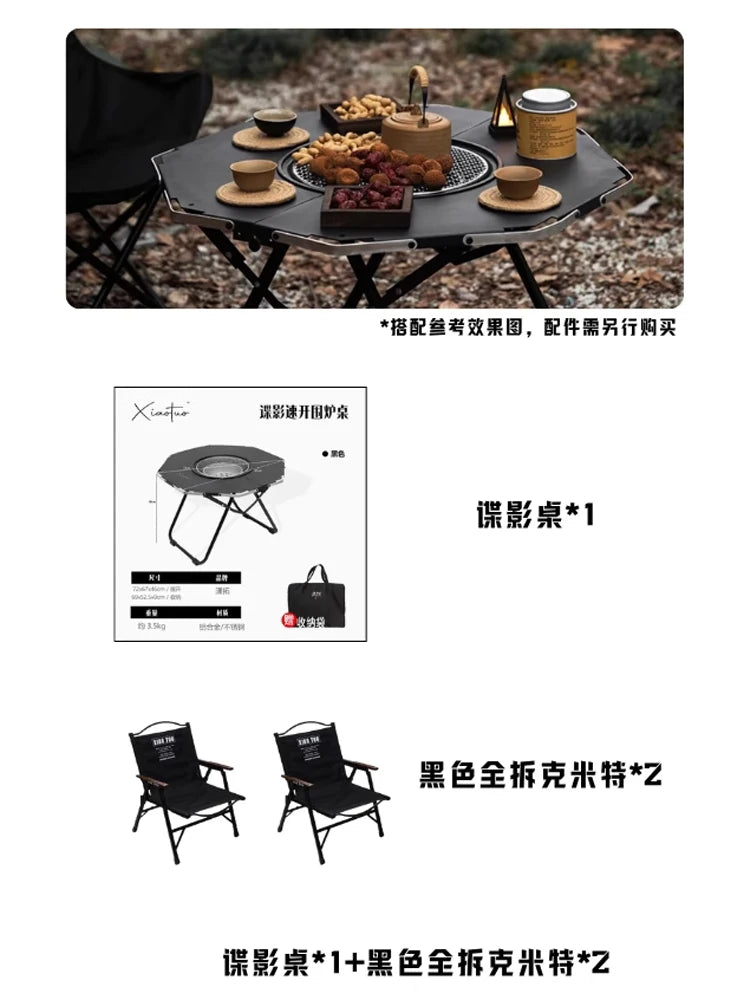 Ground Lounge Outdoor Table Designer Black Dining Camping Outdoor Table Garden Patio Set Di Mobili Da Giardino Outside Furniture