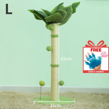 Cat Scratching Pos for Cats 65cm Tall Scratch Tree with Premium Sisal Rope Two Interactive Dangling Balls and Spring Ball Toys