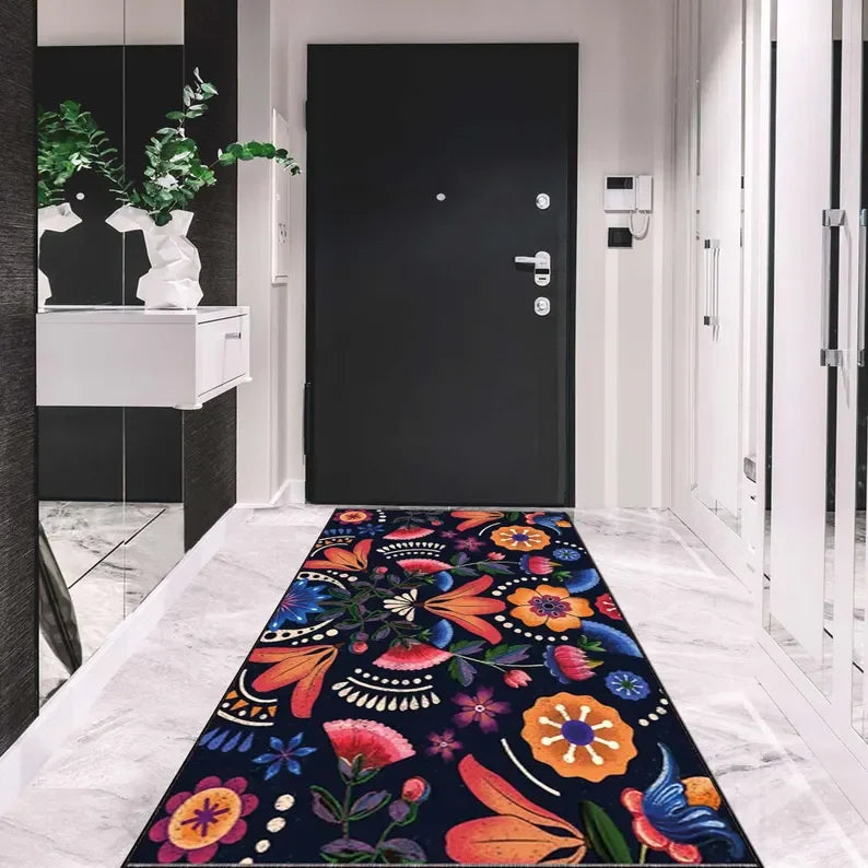 Terracota Boho Kitchen Entryway Hallway Turkish Runner Rug Vintage Persian Style Runner Washable Bohemian Area Rugs