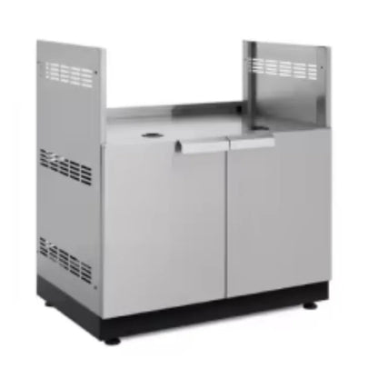 Outdoor Kitchen with Roof Cover Weather-Resistant BBQ Cabinet Set Stainless Steel Garden Kitchen Island with Grill Station