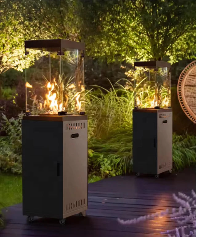 High Quality Portable Square Steel Propane Outdoor Patio Heater Remote Control Firepit Camping Gas Fireplace Reasonable Price