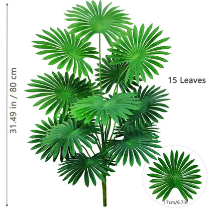 Artificial Palm Tree - Large Fake Tropical Plant Suitable for Indoor Outdoor Decoration Without Pot