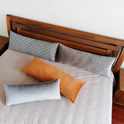 Rectangular Decorative Throw Pillow Cover 30*70cm/35*90cm Solid Color  Velvet Waist Pillowcase Bedside Cushion Cover of Bedroom