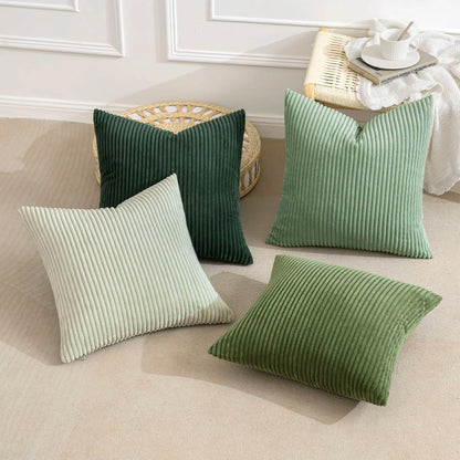 4pcs Boho Farmhouse Throw Pillow Covers Mordern Nordic Cushion Covers Soft Corduroy(pillowcases without inserts)