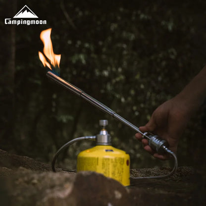 Outdoor Flame Gun Heating Gas Torch BBQ Grill Fire Starter Gas Igniter Isobutane Fire Gun Burner Camping Retractable Fire Torch