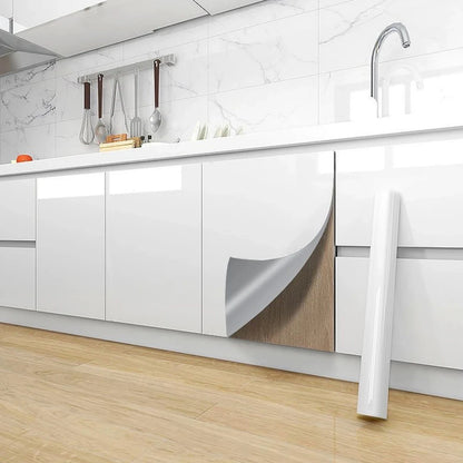 Classic Glossy Vinyl Wallpaper for  Rolls Waterproof Wall Stickers Bathroom Table Kitchen Adhesive Sticker for Furniture Decor