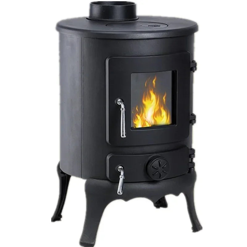 Wood-burning Fireplace Indoor Heating Iron Chimney decor fireplaces Fire Pit Large Bonfire European style postmodern