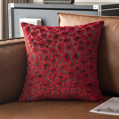 Luxury Leopard Print Velvet Throw Pillow Cover  Modern Animal Pattern Cushion Case Modern Decorative Pillows for Stylish Sofa