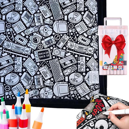 DIY Coloring Washable Fleece Throw Blanket, a Soft and Cozy Art Project Suitable for Both Kids and Adults