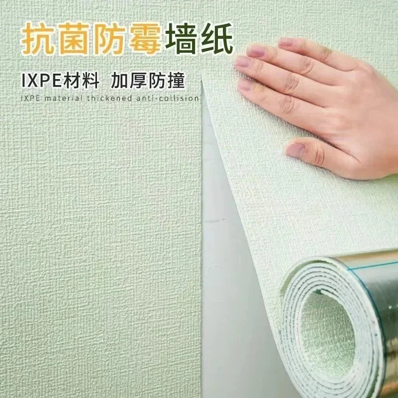 Strong Stickers Wallpaper Self-adhesive Waterproof Moisture-proof Wall Surface New Thick Shading Artifact Kids Room Decoration